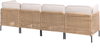 Gartensofa in U-Form 6-Sitzer OMEGANA Hellbeige Polyrattan modular Bild 5