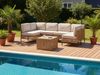 Gartensofa in U-Form 6-Sitzer OMEGANA Hellbeige Polyrattan modular Bild 3