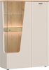 Lomadox Highboard CARMONA-129, in kaschmir und Eiche, 95 cm breit, inkl. LED-Beleuchtung Bild 2