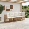 vidaXL Outdoor-Sofagarnitur Natur Polyester 3437410 Bild 1