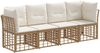 vidaXL Outdoor-Sofagarnitur Natur Polyester 3437410 Bild 2