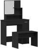 vidaXL Schminktisch-Set 2 pcs Schwarz Eichen-Optik Holzwerkstoff 3333076 Bild 2
