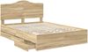 vidaXL Bettrahmen Sonoma-Eiche 140 x 200 cm Ingenieurs Holz 3413410 Bild 5