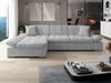 'Malwi' Ecksofa Cord, Grau, 76 x 161 x 278 cm, Links Bild 3