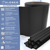 ELONEO PVC Sichtschutzstreifen für Doppelstabmattenzaun, 35m x 19cm je Rolle, 2er-Set Dunkelgrau Bild 2