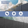 ELONEO PVC Sichtschutzstreifen für Doppelstabmattenzaun, 35m x 19cm je Rolle, 2er-Set Dunkelgrau Bild 3