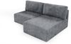 Ecksofa mit Schlaffunktion NATALIA XS in Stoff Tilia Grau Ottomane Rechts Bild 2