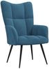 vidaXL Relaxsessel Blau Samt [328083] Bild 2