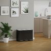 STEELSØN 'Epsilon' Mülleimer, 3x15L, schwarz/silber, Edelstahl, Mülltrennsystem mit 3 Fächern, inkl. Softclose-Deckel und Tragegriffen Bild 2