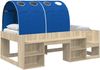 vidaXL Hochbett für Kinder mit Stauraum Sonoma Eiche und Blau 3423601 Bild 2