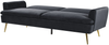 Schlafsofa 3-Sitzer Samtstoff schwarz VETTRE Bild 5