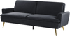 Schlafsofa 3-Sitzer Samtstoff schwarz VETTRE Bild 4