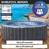 BRAST Whirlpool aufblasbar MSpa 6 Personen In- Outdoor Pool Ø204x70cm 138 Massagedüsen inkl. Aufblasfunktion Abdeckung Timer Heizung Bild 2