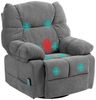 HOMCOM Massagesessel Relaxsessel mit Massagefunktion (Fernsehsessel mit Wärmefunktion, Liegefunktion, 1-St, TV Sessel mit Seitentaschen, Fernbedienung), 98 x 90 x 98 cm, Dunkelgrau Bild 2
