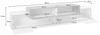 Dmora TV-Schrank Tiche, niedriges Wohnzimmer-Sideboard, Fernsehständer-Basis, 100 % Made in Italy, 240 x 45 x 52 cm, glänzendes Weiß und Ahorn, Bild 3