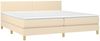 vidaXL Boxspringbett mit Matratze Stoff Creme 200x200 cm, Härtegrad: H2 [3140486] Bild 3