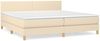 vidaXL Boxspringbett mit Matratze Stoff Creme 200x200 cm, Härtegrad: H2 [3140486] Bild 2