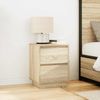 vidaXL Nachttische mit LED-Leuchten 2 Stk. Sonoma-Eiche 38x34x50 cm 861288 Bild 4
