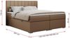 Boxspringbett mit 2 Bettkästen, Matratze und Topper, Polsterbett - ALLY - 120x200cm - Braun Kunstleder - H3 Bild 5