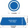 Avenli Prompt Set 240 x 63 cm Quick Up Pool, mit aufblasbarem Ring ohne Zubehör, blau Bild 3