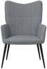vidaXL Relaxsessel mit Hocker Hellgrau Stoff [327952] Bild 4