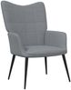 vidaXL Relaxsessel mit Hocker Hellgrau Stoff [327952] Bild 3