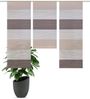 HOME WOHNIDEEN Schiebegardine 55983 3-TLG. Fensterset GABI Querstreifen halbtransparent 80x30, 60x30 (1 St), halbtransparent, Polyester Bild 2