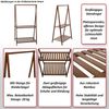 Bambus Standgarderobe HWC-Q32, Garderobenständer Kleiderständer Schuhregal, Stange 2 Ablagen 130x70x44cm ~ natur Bild 2