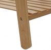 Bambus Standgarderobe HWC-Q32, Garderobenständer Kleiderständer Schuhregal, Stange 2 Ablagen 130x70x44cm ~ natur Bild 5