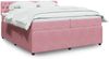 vidaXL Boxspringbett mit Matratze Rosa 200x200 cm Samt 3287841 Bild 1