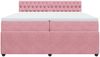 vidaXL Boxspringbett mit Matratze Rosa 200x200 cm Samt 3287841 Bild 4