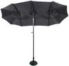 Doppelschirm Sonnenschirm Kurbelschirm 3 x 1,5 m knickbar Garten Oval anthrazit Bild 3