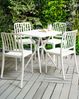 Gartenstuhl 4er Set SERSALE Kunststoff Weiß Bild 3