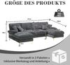 LVHOM Loungesofa 272x136x88 cm, 4-6 Personen, 6-Sitzer Chenille U-Shape Sektionssofa/Modulares Sofaset/Schlafsofa/Ecksofa/Relaxliege Bild 2