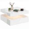 HOMCOM Couchtisch Beistelltisch mit RGB LED Beleuchtung, Offener Ablage (Wohnzimmertisch, 1-St, Kaffeetisch), für Wohnzimmer, 78 x 78 x 40 cm Bild 2