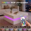 HOMCOM Couchtisch Beistelltisch mit RGB LED Beleuchtung, Offener Ablage (Wohnzimmertisch, 1-St, Kaffeetisch), für Wohnzimmer, 78 x 78 x 40 cm Bild 4