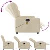 vidaXL Massage-Relaxsessel, cremefarbener Stoff 3206036 Bild 5
