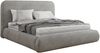 Bett mit Stauraum Polsterbett BENEA CLASSIC, Doppelbett mit Lattenrost Gepolstertes Kopfteil Gasdruckfeder Schlafzimmerbett - 180 x 200 cm - Hellgrau Velvet Bild 5