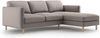 Micadoni Ecksofa Eden Groß 3-Sitzer Rechts Samt Warmes Grau Bild 2