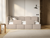 Selsey 'Cloudy' Kinderbett 90x200, Rausfallschutz, Kopfteil links, Beige Bild 2