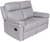 2er Kinosessel HWC-L94, Relaxsessel Fernsehsessel mit Armlehne, Liegefunktion Nosagfederung Stoff/Textil ~ hellgrau Bild 5