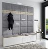 Großes Garderoben-Set Hello mit Schuhregal und Polsterplatten in Artisan/Schwarz (Trinity 16), Ideal für Flur und Eingangsbereich, 225 x 40 x 200 cm Bild 2