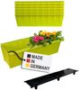 BURI 6 Euro-Paletten Blumenkästen-Einsätze inkl. Bewässerungsmatte | 37,3cm Hellgrün | Pflanzkasten für Europalette Palette | Balkonkasten | Blumentopf | aus stabilen Kunststoff | Made in Germany Bild 2