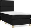vidaXL Polsterbett mit Matratze Schwarz 90x190 cm Stoff, Härtegrad: H2 [3142219] Bild 2