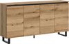 Home affaire Sideboard TOMA, Breite: 160 cm, mit Metall-Kufen-Fuß, 4 Türen, 4 Einlegeböden, Anrichte, Kommode, Schrank, Board, Higboard Bild 2