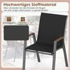 COSTWAY Gartenstuhl (2 St), Terrassenstuhl stapelbar mit Armlehnen, bis 180kg Bild 3