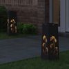 vidaXL Solar LED Weg Licht 2 pcs Schwarz Kalt gewalzter Stahl 879751 Bild 3