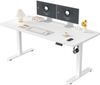 JUMMICO Schreibtisch elektrisch höhenverstellbar mit USB-Ladeanschluss, Weiß, 160x70 cm Bild 3