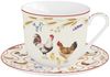 EasyLife Tasse Country Life, Porzellan, Spülmaschinengeeignet, Mehrfarbig, Hühner, H: 9.5cm Bild 1
