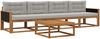 vidaXL Outdoor-Sofagarnitur 5 pcs Natur und Hellgrau 3382314 Bild 2